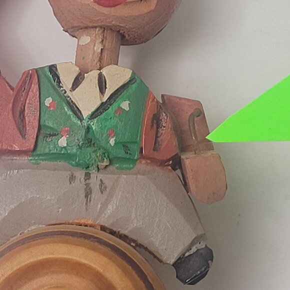 Vintage Wine Stopper Kathe Wohlfhart Wooden Man Tipping Hat - Picture 8 of 8